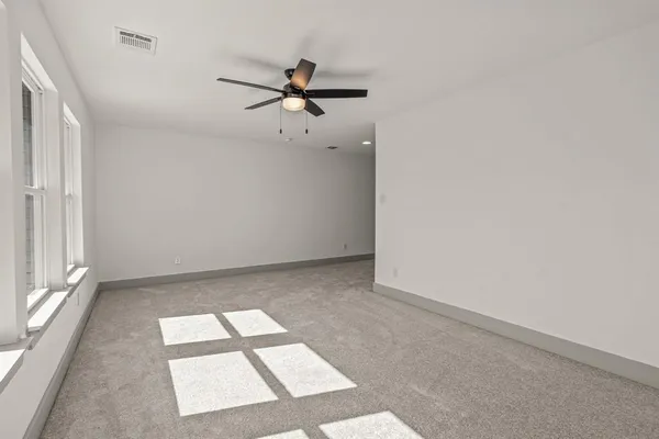 an empty room with a window