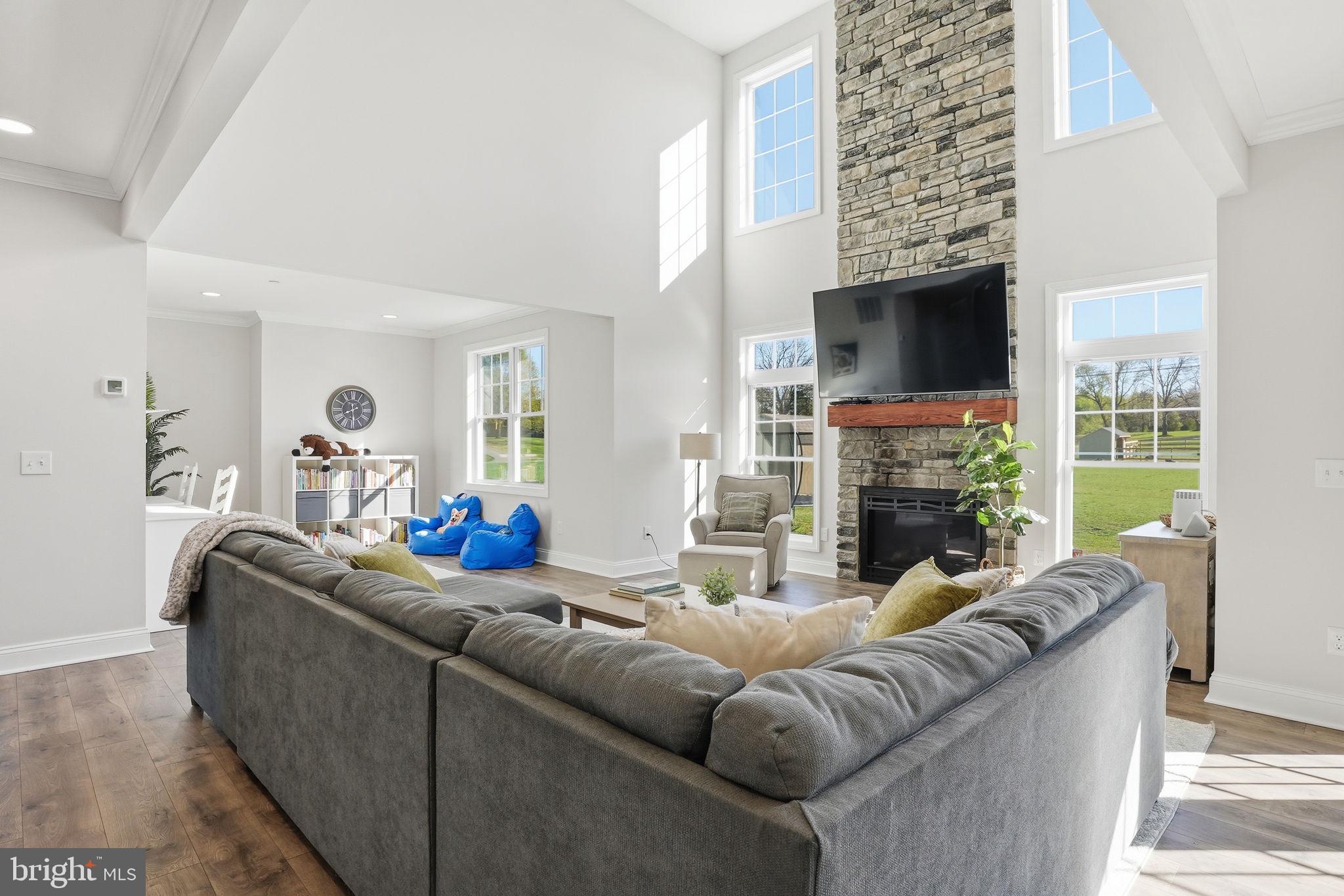 3177 Patuxent River Road Davidsonville, MD 21035 - Photo 9 of 51 a living room with furniture a fireplace and a flat screen tv