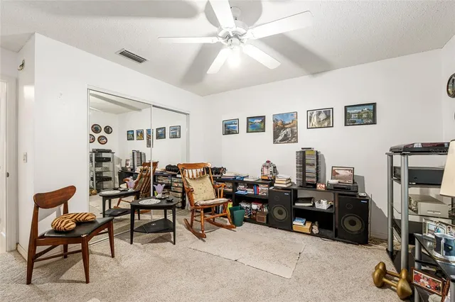 a front view of house with yard and seating space