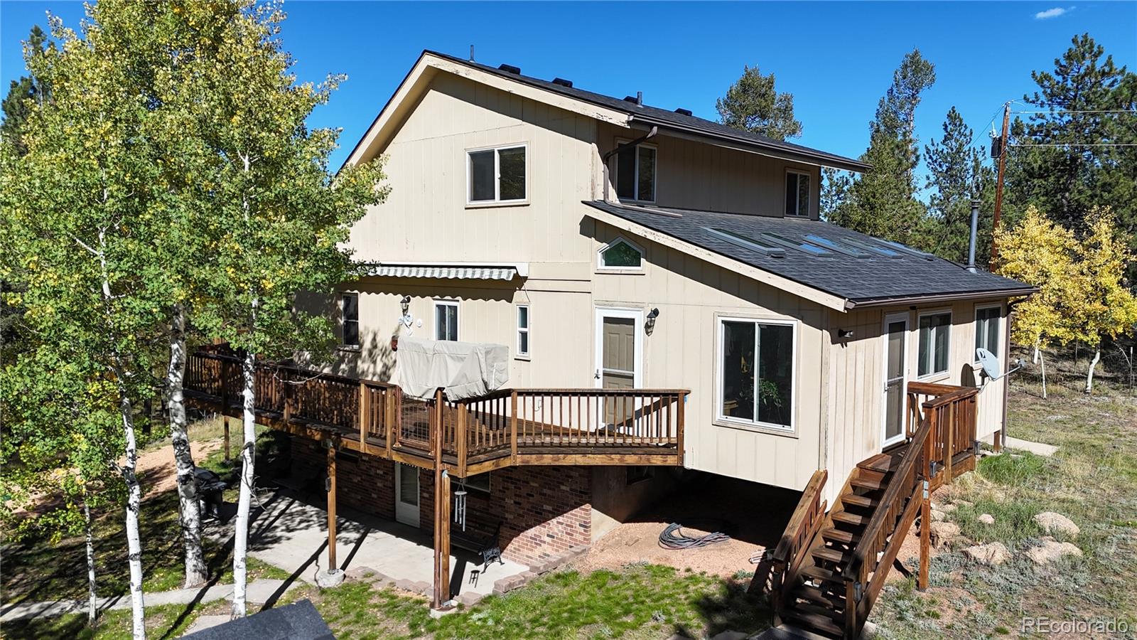 a front view of a house with a balcony