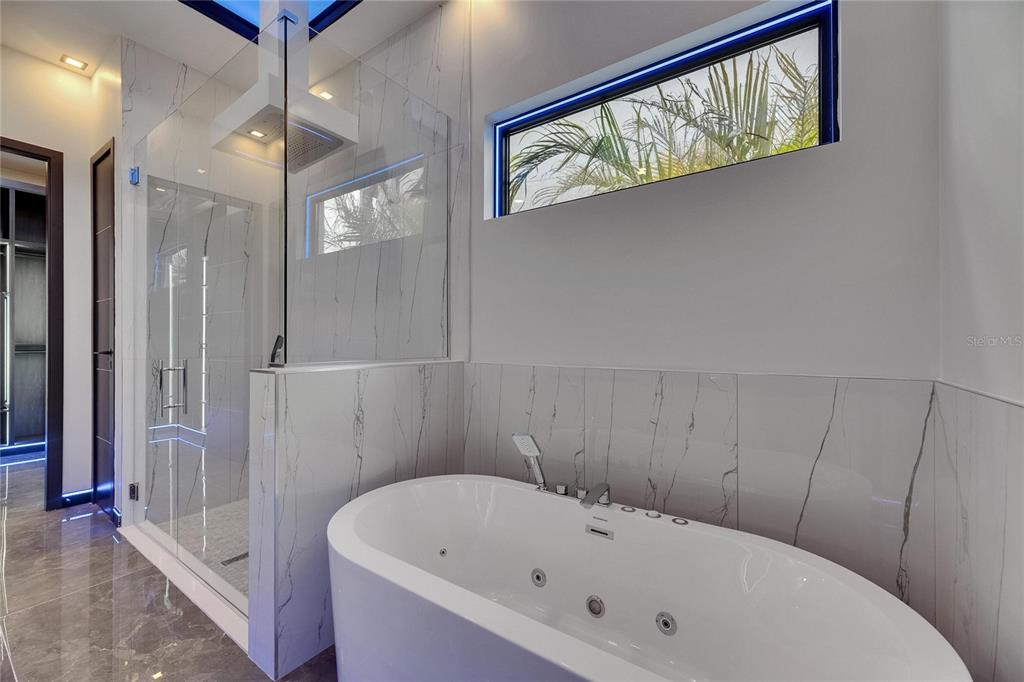 6528 Simone Shores Circle Apollo Beach, FL 33572 - Photo 46 of 98 a bathroom with a bathtub and shower