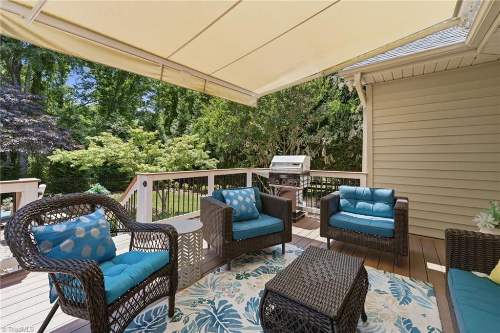 4253 Wayne Road Greensboro, NC 27407 - Photo 35 of 49 Deck with Awning