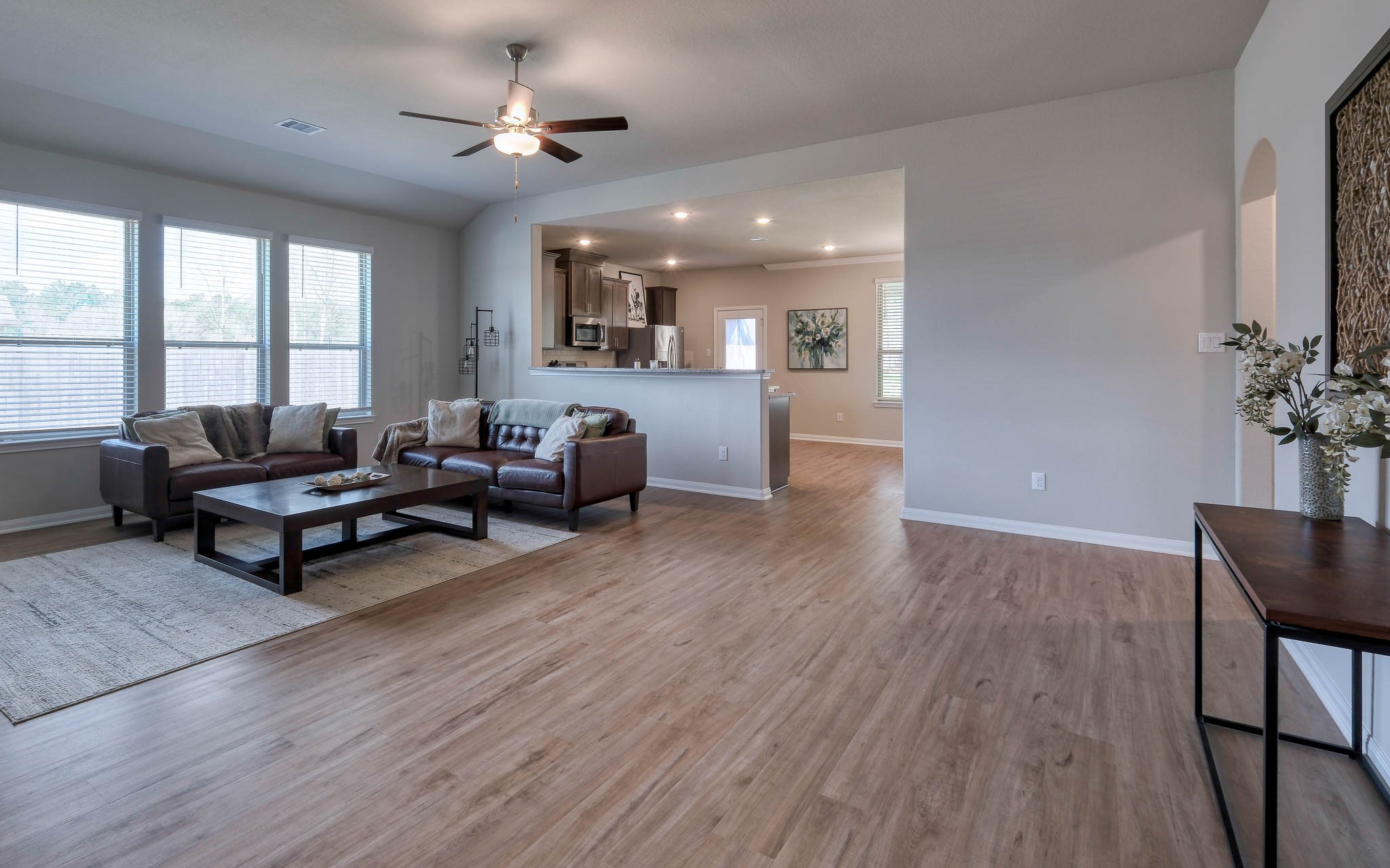 16747 Rockwall Street Conroe, TX 77303 - Photo 11 of 50 a living room with furniture and a potted plant