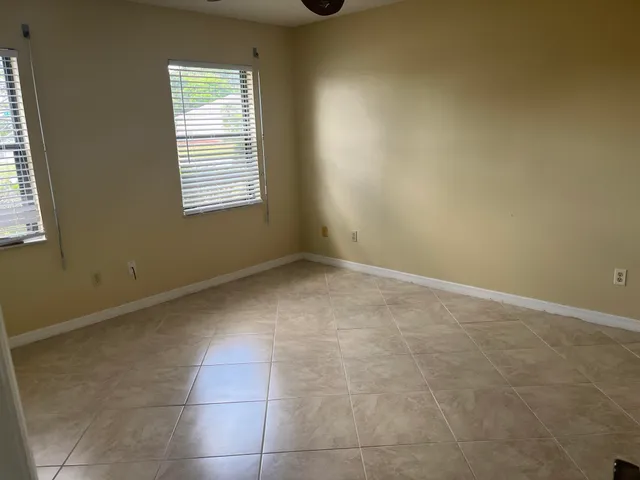 an empty room with closet