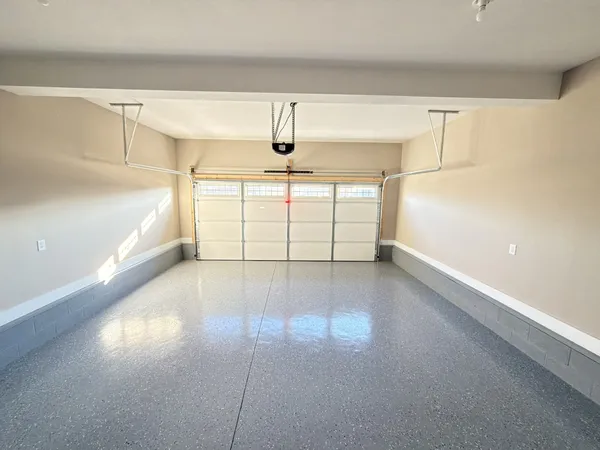 a view of a garage