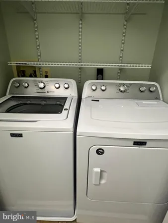 a close up view of washer and dryer