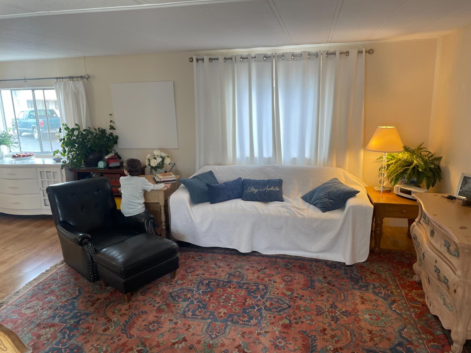 5835 Cherokee Road, Unit 42 Stockton, CA 95215 - Photo 9 of 24 a living room with furniture and a potted plant