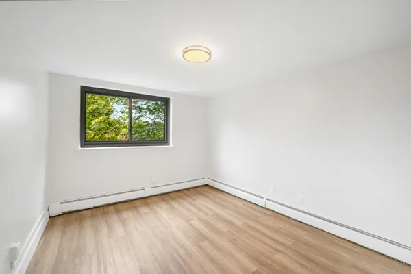 an empty room with a window