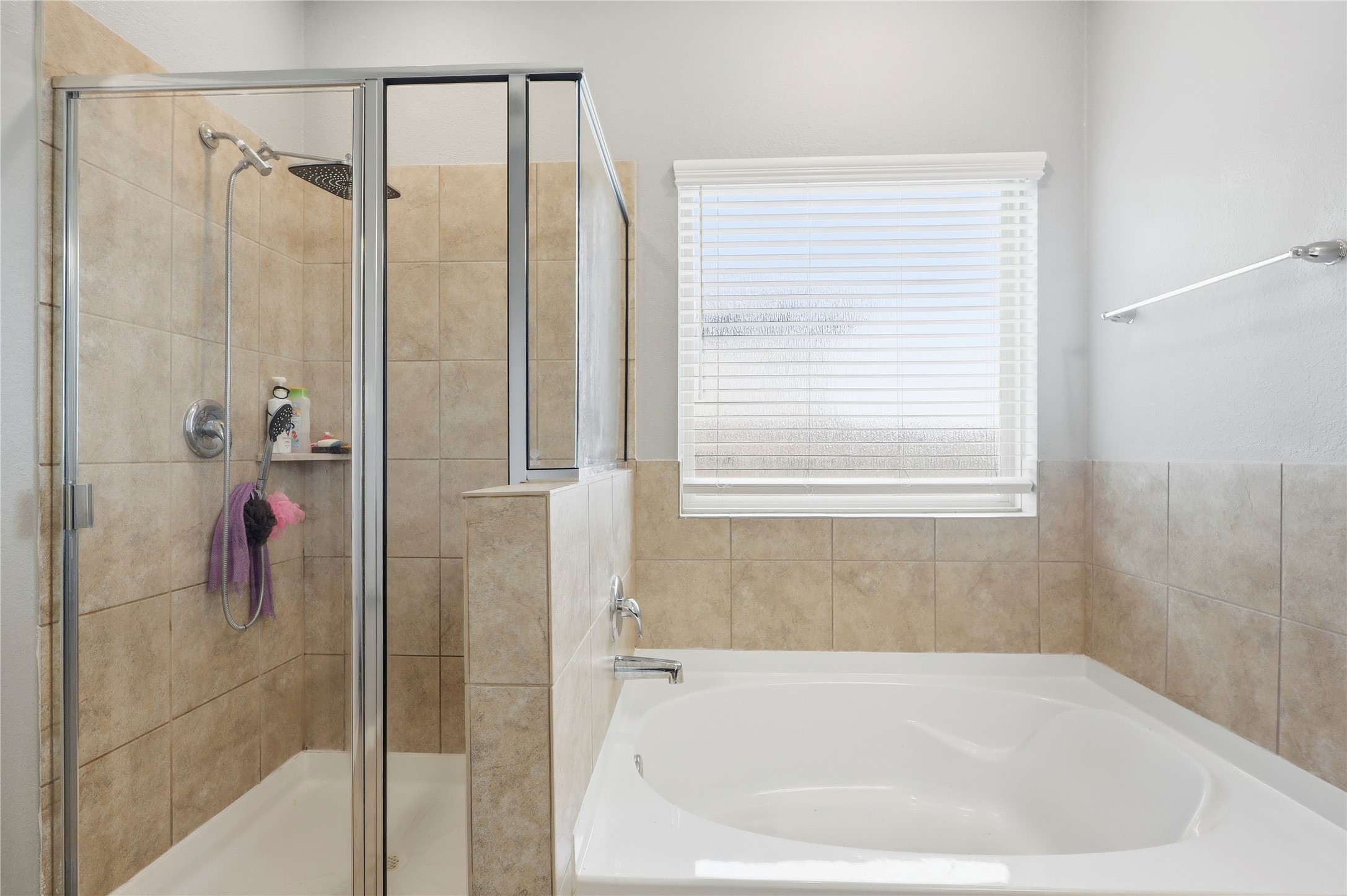 9938 Yanet Grove Lane Houston, TX 77044 - Photo 11 of 21 a bathroom with a bathtub and a shower