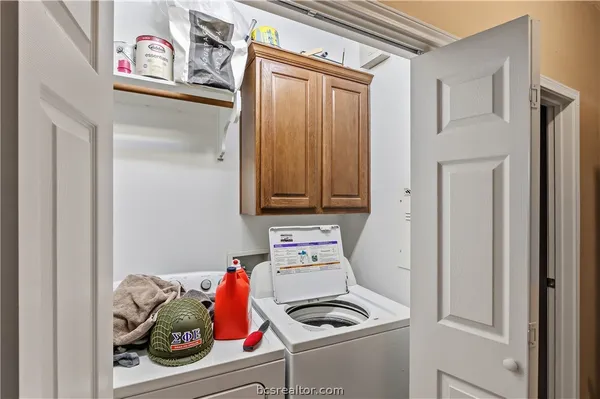 a room with storage and utility