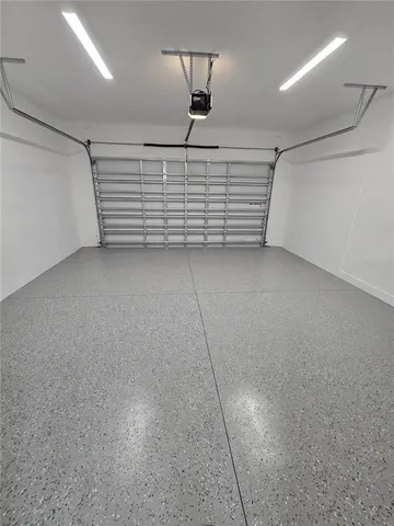 a view of a garage