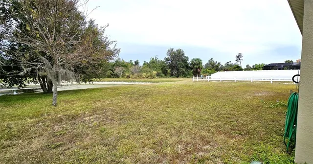 a view of an ocean from a yard