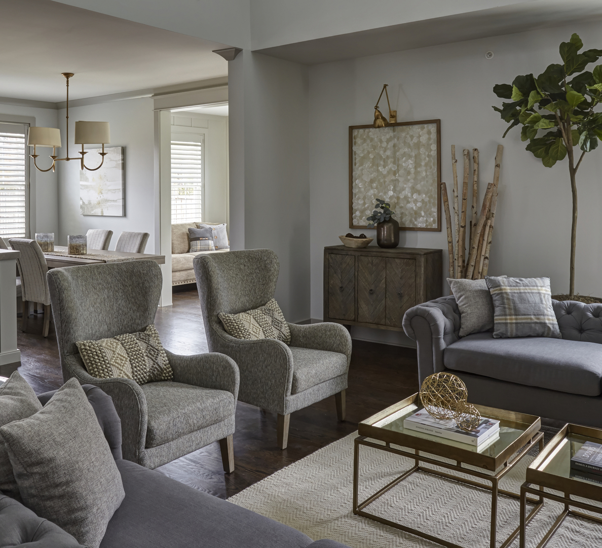 5591 Barton Lane Hinsdale, IL 60521 - Photo 11 of 24 a living room with furniture and a chandelier