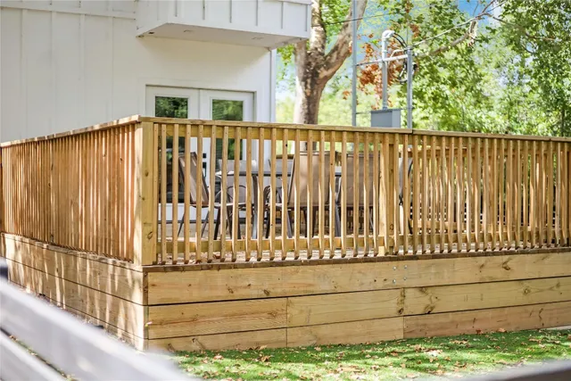 a view of wooden fence