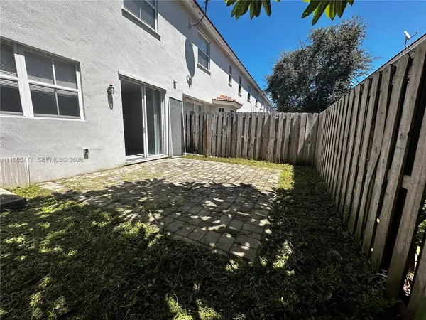a backyard of a house