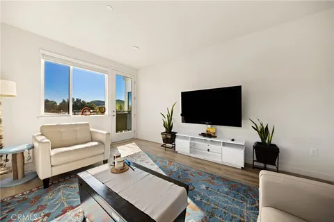 a view of a balcony with city view