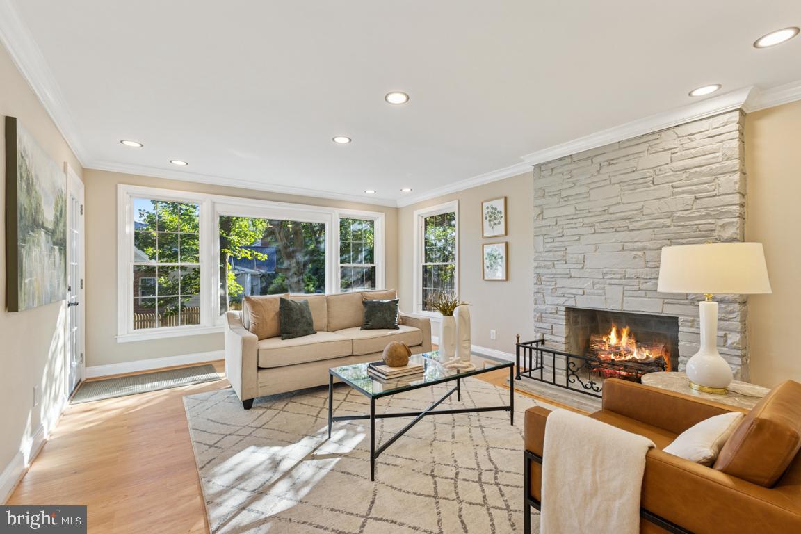 1901 Belle Haven Road Alexandria, VA 22307 - Photo 3 of 52 a living room with furniture fireplace and a large window
