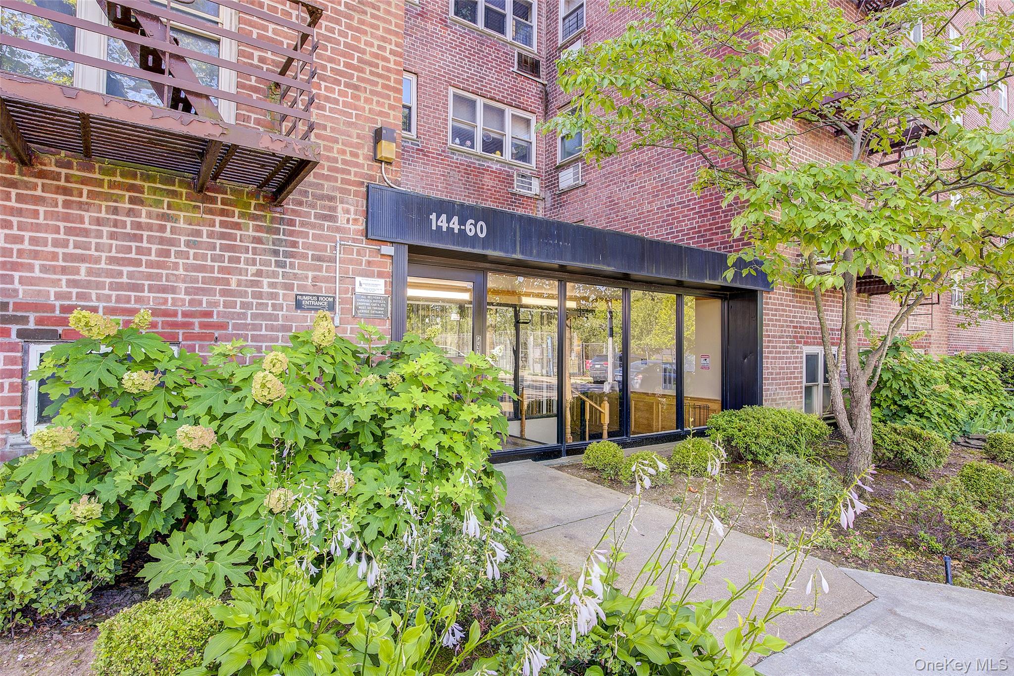 a house with a garden view
