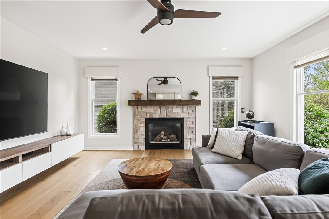 908 Taylor Rise Victor, NY 14564 - Photo 16 of 41 Hardwood Floor, Stunning new Fireplace Surround an