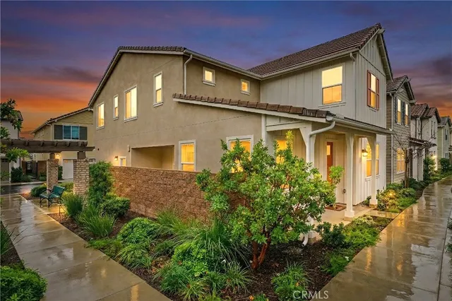 a front view of a house