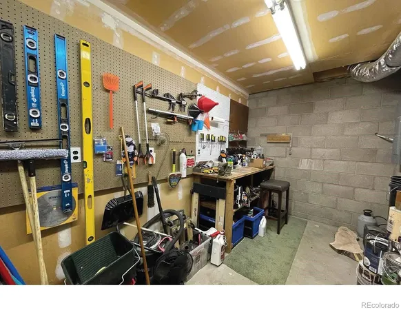 a view of storage and utility room