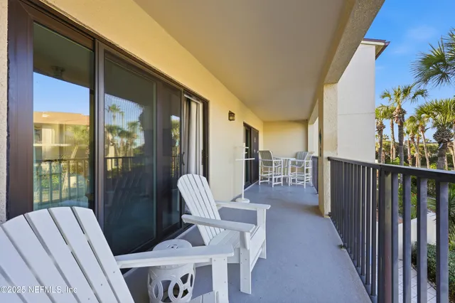 a view of city from a balcony