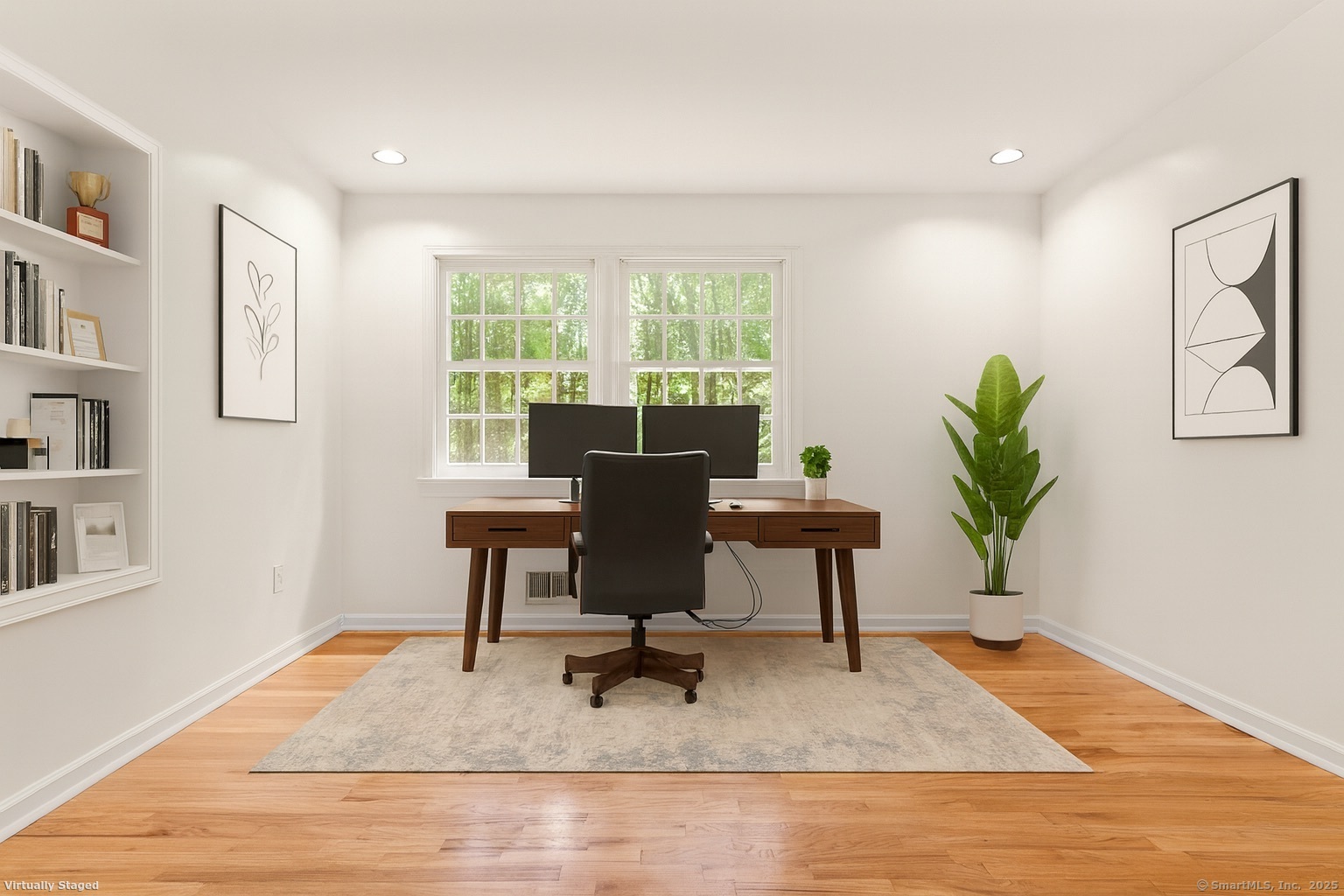 181 Old Boston Road Wilton, CT 06897 - Photo 22 of 30 a workspace with furniture window and wooden floor