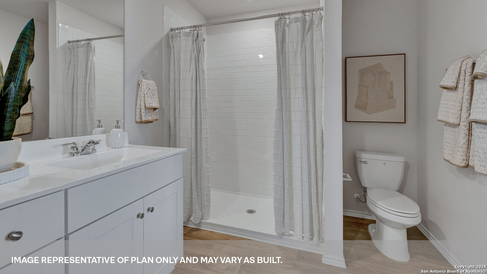 371 Low Pasture Trail Maxwell, TX 78656 - Photo 26 of 41 a bathroom with a shower sink vanity and toilet
