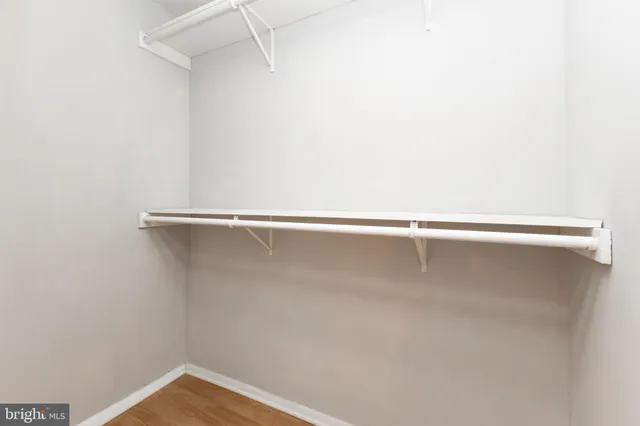 a close up view of racks on the wall