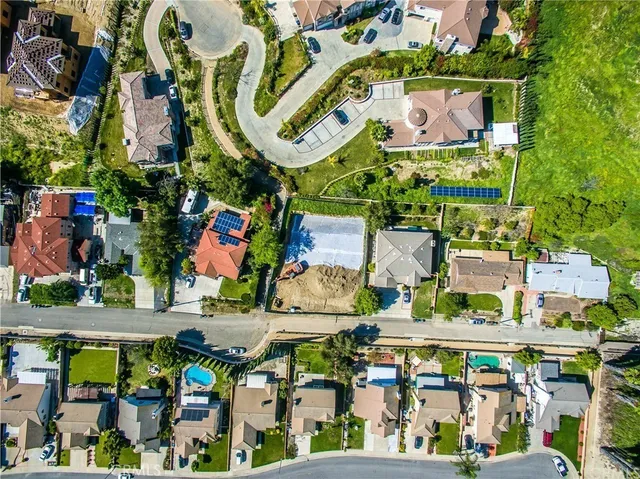 an aerial view of multiple house