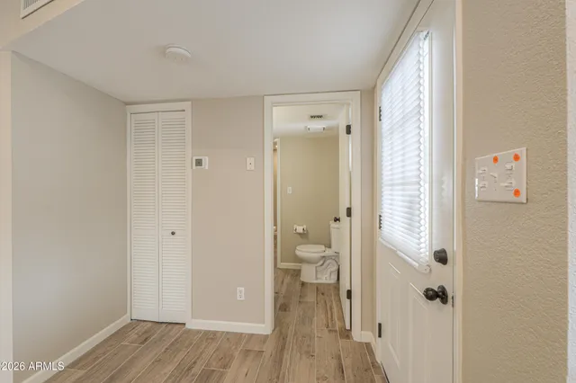 a bathroom with a sink and mirror
