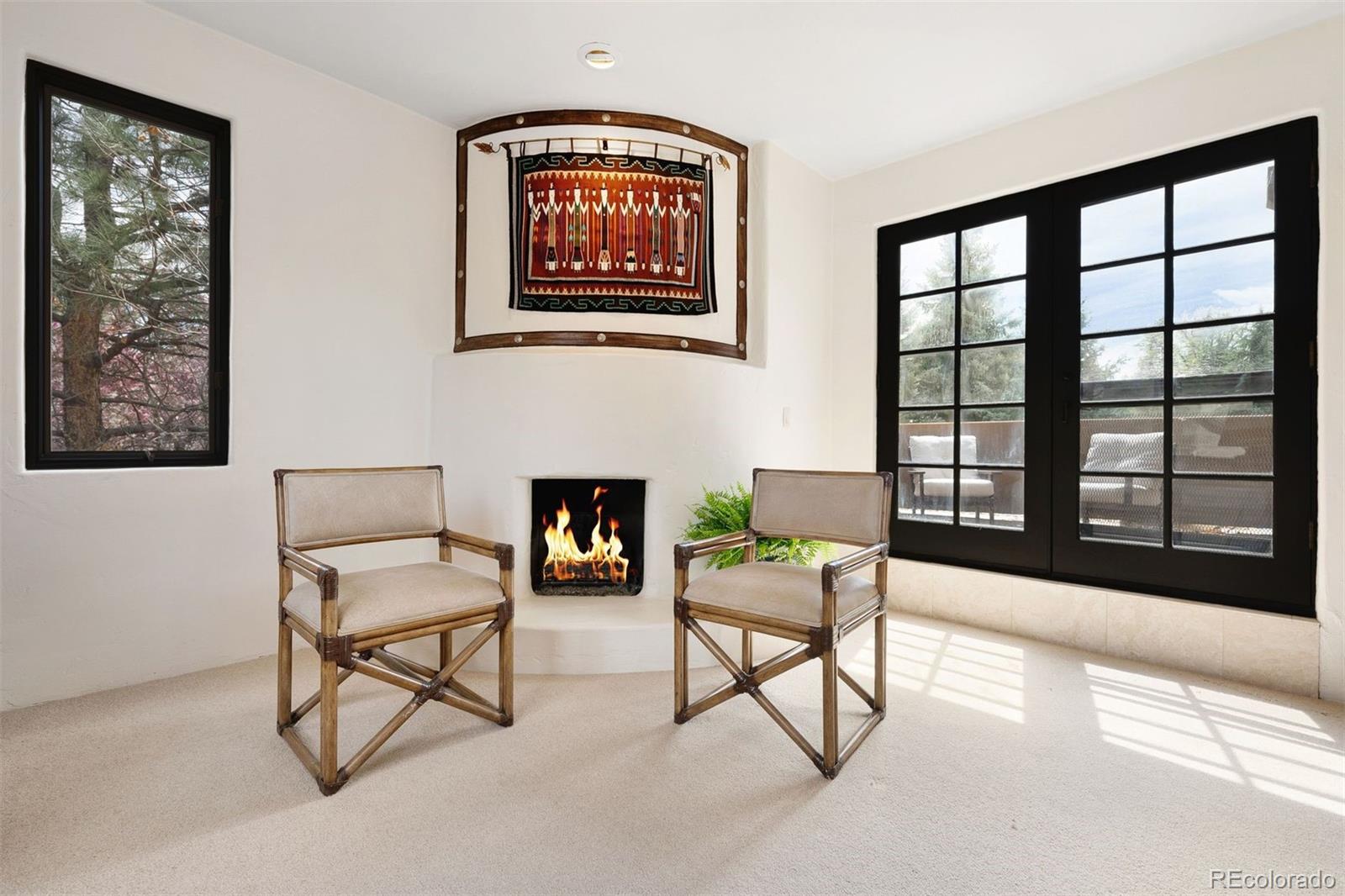 9 Polo Field Lane Denver, CO 80209 - Photo 20 of 36 a living room with furniture and a fireplace