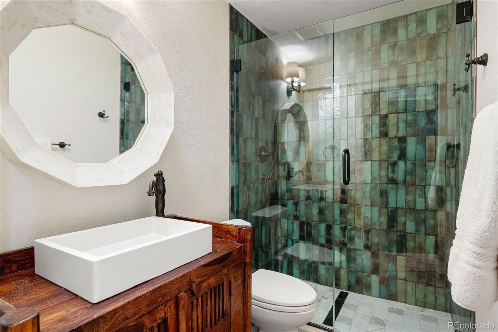 9 Polo Field Lane Denver, CO 80209 - Photo 28 of 36 a bathroom with a sink toilet and shower