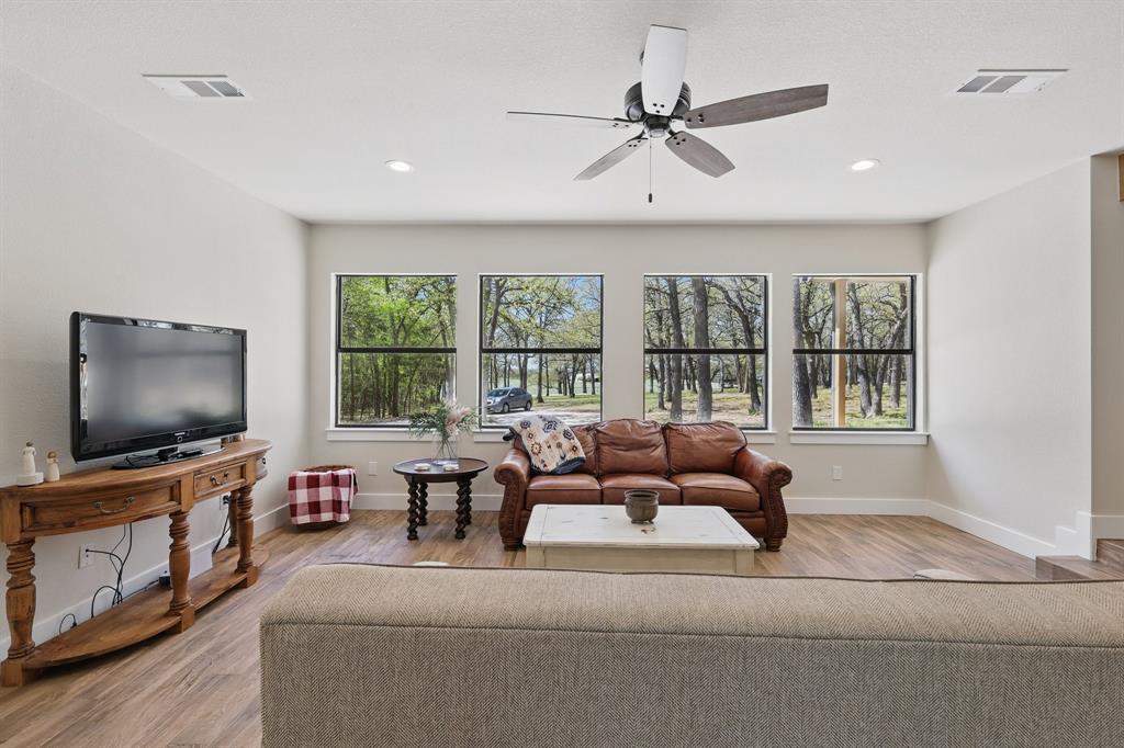 2446 Neely Trail Valley View, TX 76272 - Photo 12 of 29 a living room with furniture tv and a large window