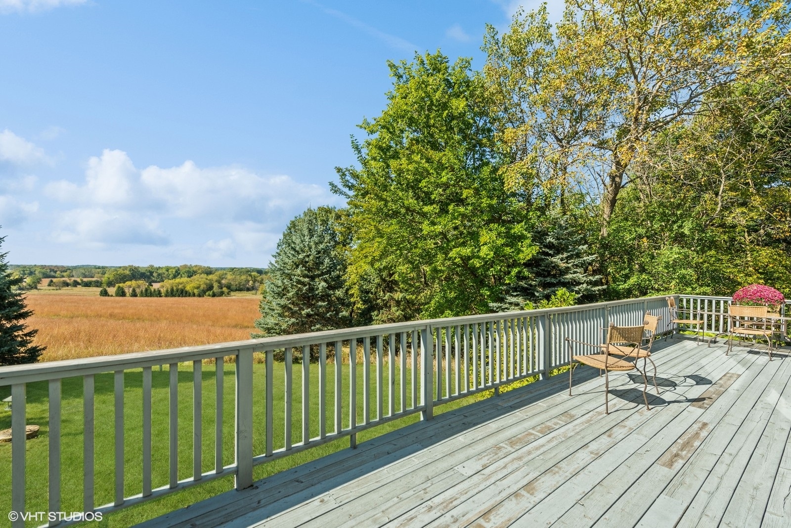 N3317 Schmidt Road Jefferson, WI 53549 - Photo 29 of 51 a view of a balcony with wooden floor and fence