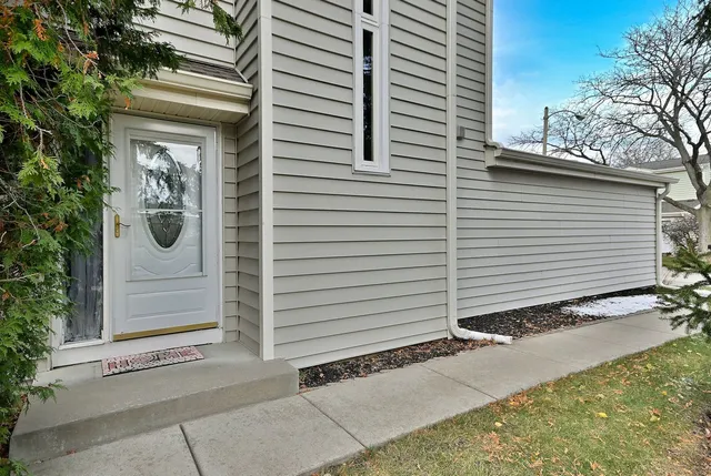 a view of a door of the house