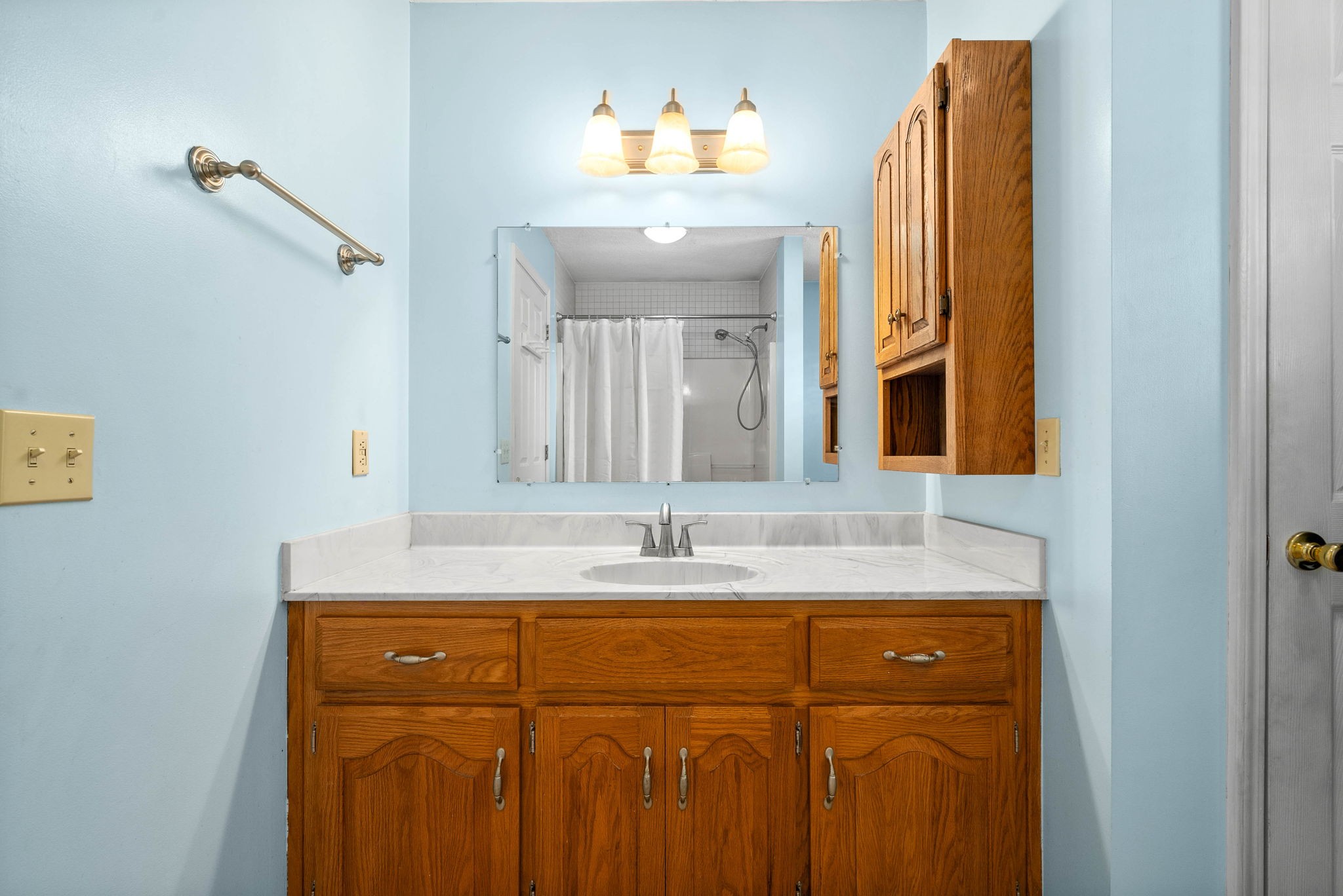 2946 Old Clarksville Springfield Road Adams, TN 37010 - Photo 24 of 45 a bathroom with a sink and a mirror