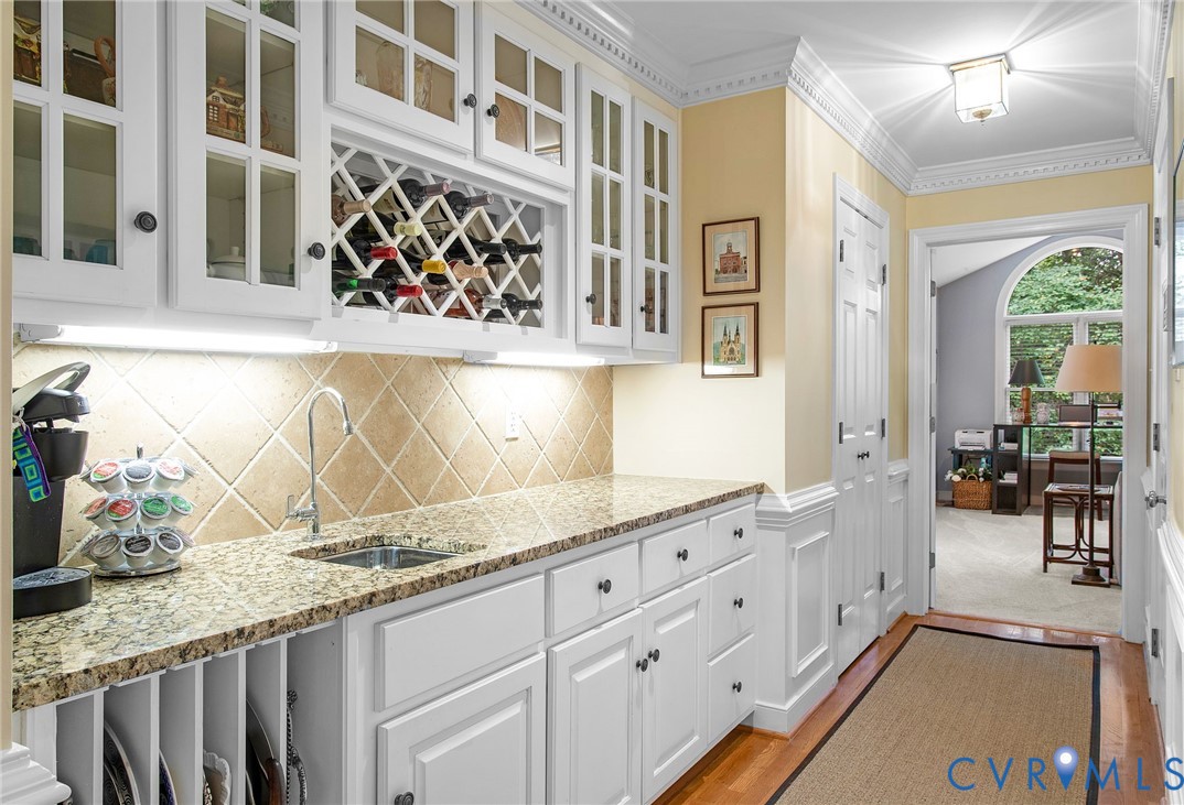 12912 Houndstooth Way Henrico, VA 23233 - Photo 16 of 54 Conveniently located wet bar area with custom shel