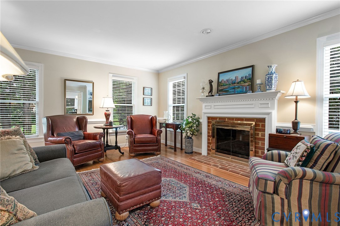 12912 Houndstooth Way Henrico, VA 23233 - Photo 7 of 54 Details throughout with cozy brick fireplace with