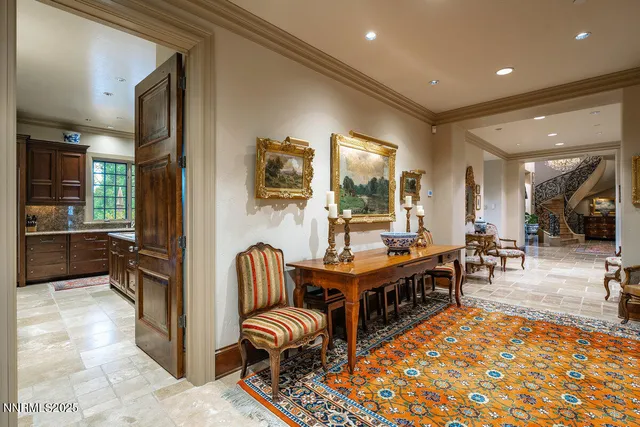 a bathroom with a sink vanity and a mirror