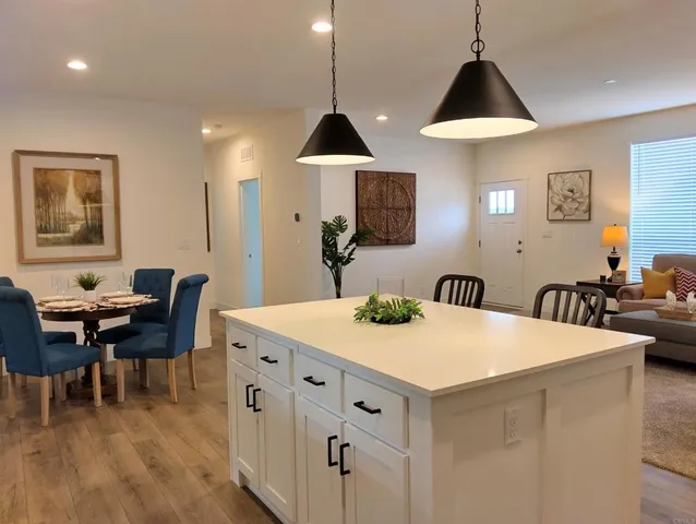 a view of kitchen with breakfast area