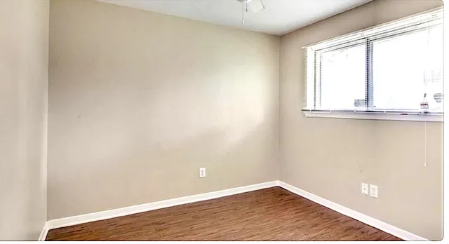 a view of a window in a room