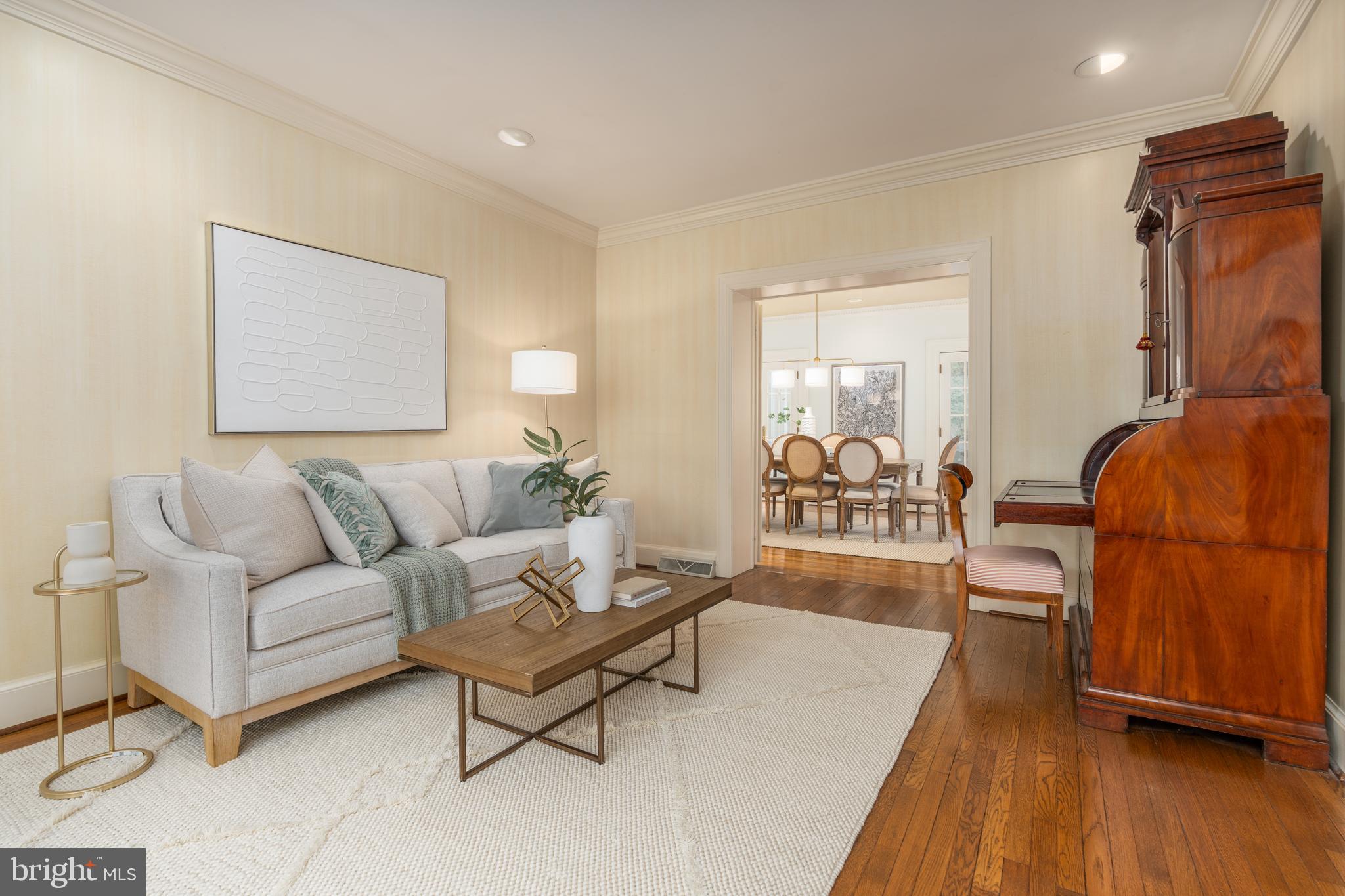 2911 45th Street Northwest Washington, DC 20016 - Photo 19 of 49 a living room with furniture and a wooden floor