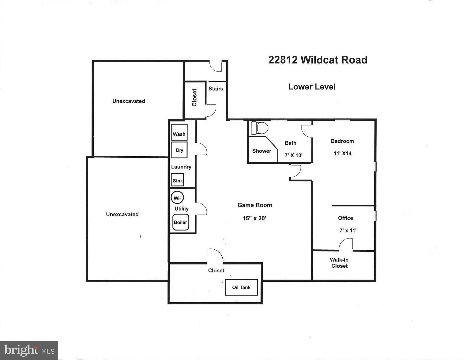 22812 Wildcat Road Gaithersburg, MD 20882 - Photo 40 of 40 Lower Level Floor Plan