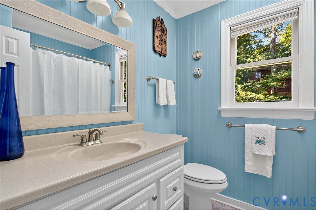 12831 Ashtree Road Midlothian, VA 23114 - Photo 29 of 45 a bathroom with a sink a toilet and a mirror