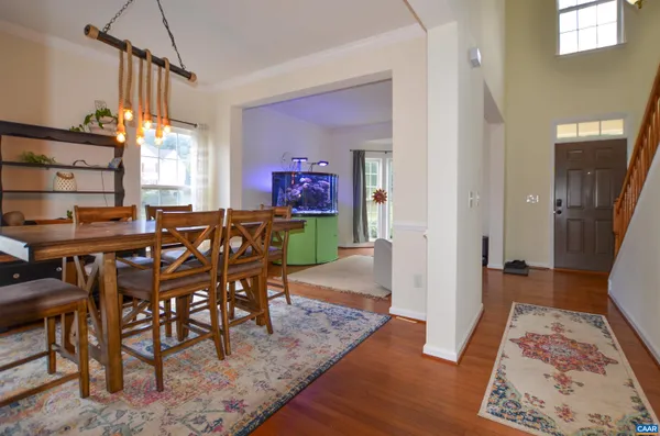 a view of a dining room and livingroom
