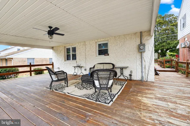 an outdoor view with patio