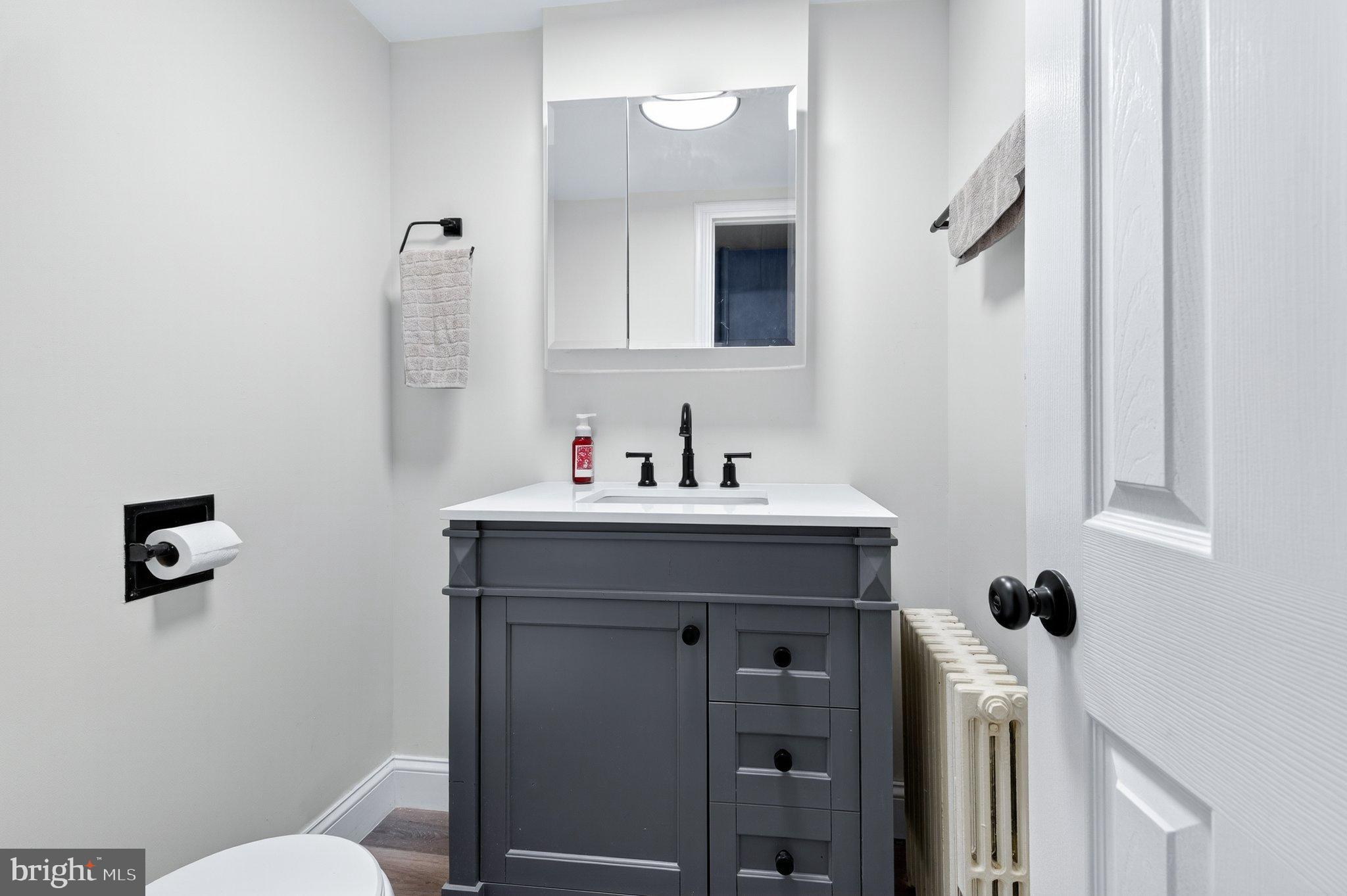1025 Cornwall Road Lebanon, PA 17042 - Photo 9 of 36 a bathroom with a sink a toilet and shower curtain