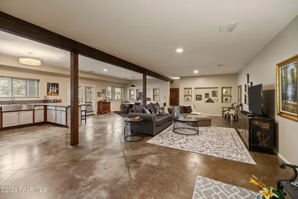 a view of a car in garage