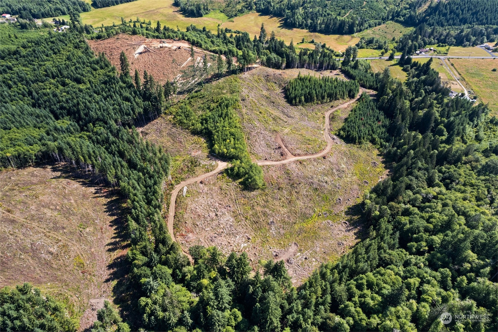 3 Bunker Creek Road Chehalis, WA 98532 - Photo 13 of 15 an aerial view of a house with a yard and greenery